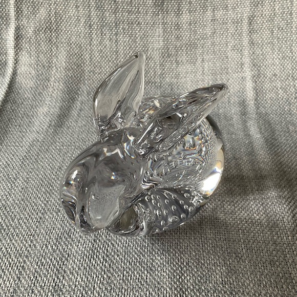 Vintage Bunny Rabbit Bubble Art Glass Sculpted Figurine Hand Blown Paperweight - Picture 6 of 15